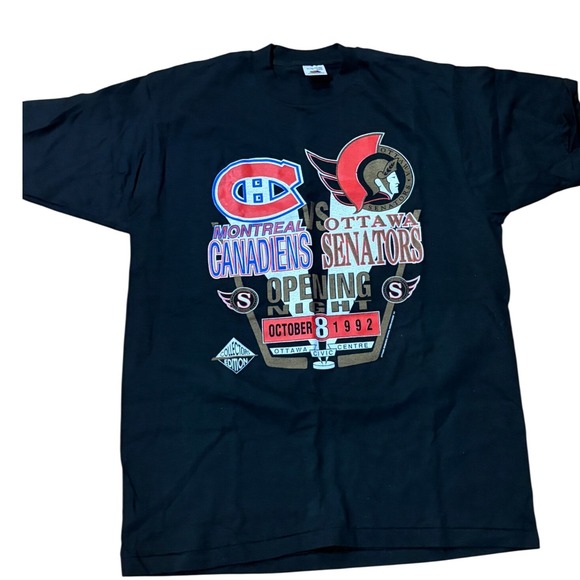 Fruit of the Loom Other - VTG 1992 Ottawa Senators Inaugural Seasn Opening Night "Dawn of a New Empire" XL